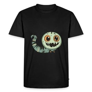 Worm Halloween Zombie - Men's Premium Organic T-Shirt - black - Front - Nico (187cm)