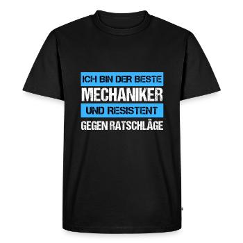 Mécanique résistante - T-shirt Premium bio Homme - noir - Devant - Nico (187cm)