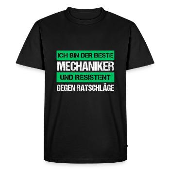 Mécanique résistante - T-shirt Premium bio Homme - noir - Devant - Nico (187cm)