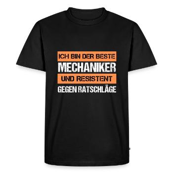 Mécanique résistante - T-shirt Premium bio Homme - noir - Devant - Nico (187cm)