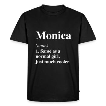 Monica Definition Cool Name Saying Gift - Men's Premium Organic T-Shirt - black - Front - Nico (187cm)