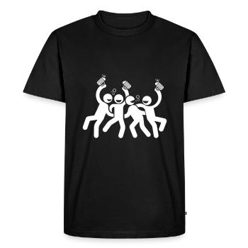 drinking drinking team - Men's Premium Organic T-Shirt - black - Front - Nico (187cm)