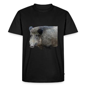 Sanglier Sanglier Porc Truie Cochon - T-shirt Premium bio Homme - noir - Devant - Nico (187cm)