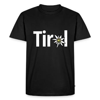 Tirol - Männer Premium Bio T-Shirt - Schwarz - Vorne - Nico (187cm)
