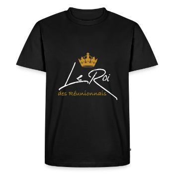 Homme Réunionnais Cadeau Drole Pour Faire Sourire - T-shirt Premium bio Homme - noir - Devant - Nico (187cm)
