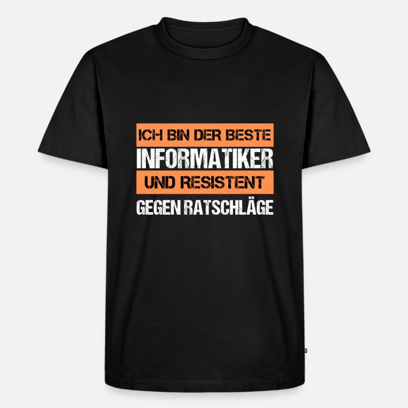 Resistenter Informatiker - Männer Premium Bio T-Shirt - Schwarz