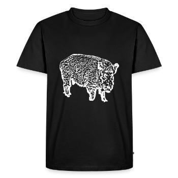 Sanglier Sanglier Porc Truie Cochon - T-shirt Premium bio Homme - noir - Devant - Nico (187cm)