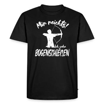 Bogenschießen Mir reichts! Ich gehe... - Männer Premium Bio T-Shirt - Schwarz - Vorne - Nico (187cm)