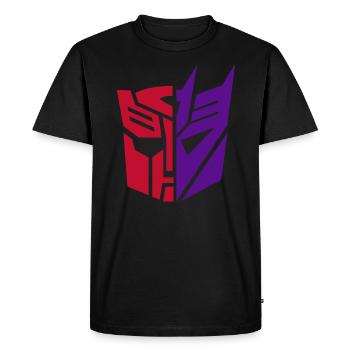 Transformers G1 Autobots Vs. Decepticons Logo - T-shirt Premium bio Homme - noir - Devant - Nico (187cm)