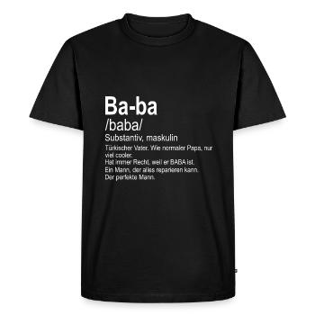 Baba Türkischer Vater Baba hediye - Männer Premium Bio T-Shirt - Schwarz - Vorne - Nico (187cm)