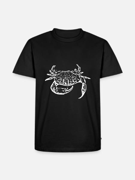Crab white - Men's Premium Organic T-Shirt - black
