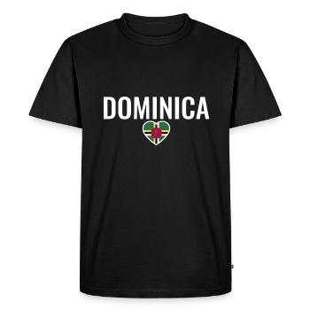 Dominica Dominican Flag - Men's Premium Organic T-Shirt - black - Front - Nico (187cm)