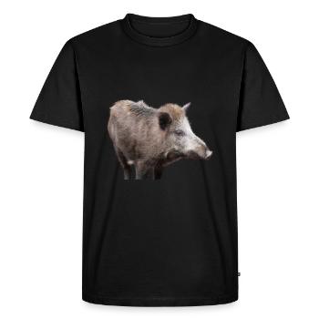 Sanglier Sanglier Porc Truie Cochon - T-shirt Premium bio Homme - noir - Devant - Nico (187cm)