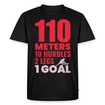 Haies Haies Hurdler Running Runner Athlètes - T-shirt Premium bio Homme - noir - Devant - Nico (187cm)