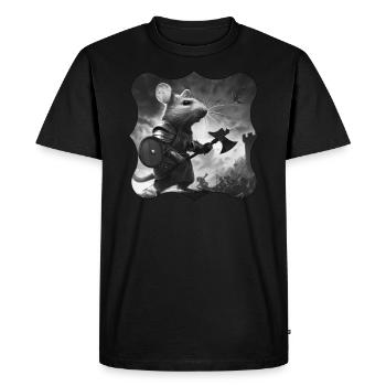 Souris Hereo - T-shirt Premium bio Homme - noir - Devant - Nico (187cm)