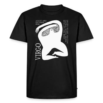 Cool Virgo Zodiac Sign, Astrology Birthday Facts - Men's Premium Organic T-Shirt - black - Front - Nico (187cm)
