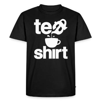 Tea Pot Sarcastic and Funny Tea Drinker - Men's Premium Organic T-Shirt - black - Front - Nico (187cm)