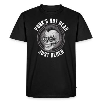 Punk's not dead just older - Men's Premium Organic T-Shirt - black - Front - Nico (187cm)