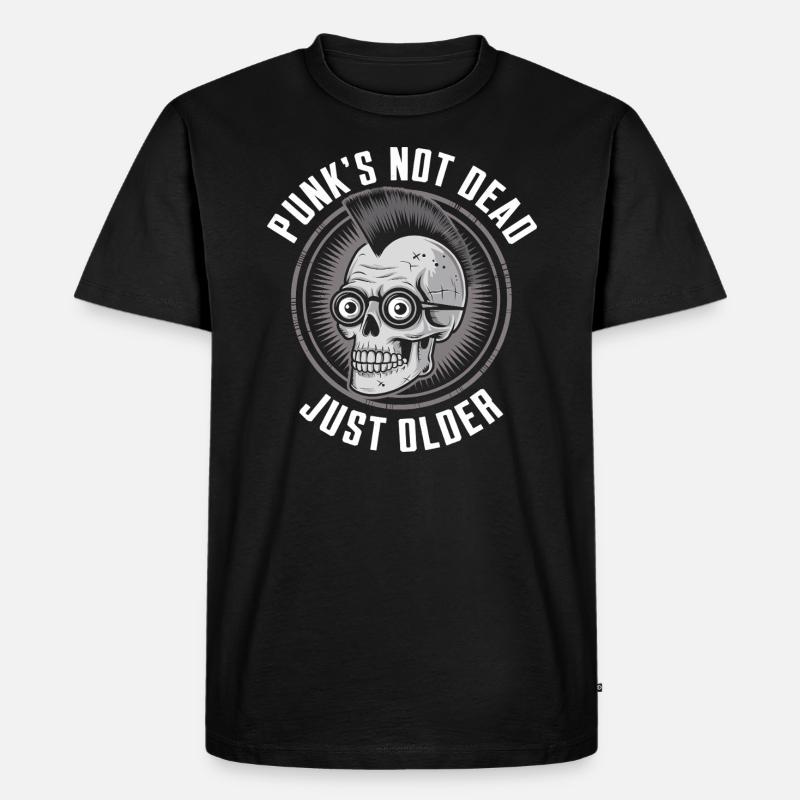 Punk's not dead just older - Männer Premium Bio T-Shirt - Schwarz