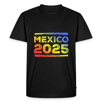 Mexique 2025 Coloré - T-shirt Premium bio Homme - noir - Devant - Nico (187cm)