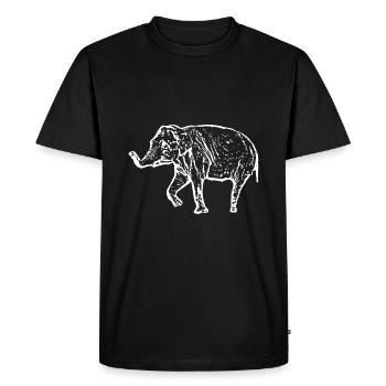 Elephant white - Men's Premium Organic T-Shirt - black - Front - Nico (187cm)