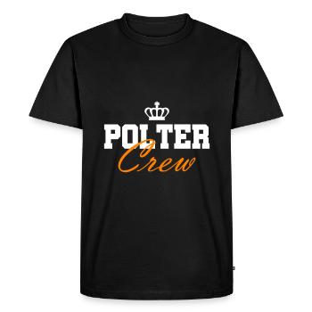 Polter Crew Fiançailles Mariage - T-shirt Premium bio Homme - noir - Devant - Nico (187cm)