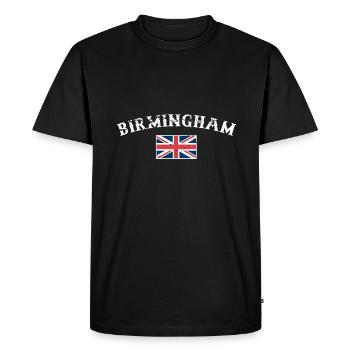 Birmingham Grande-Bretagne Vintage Drapeau britannique - T-shirt Premium bio Homme - noir - Devant - Nico (187cm)