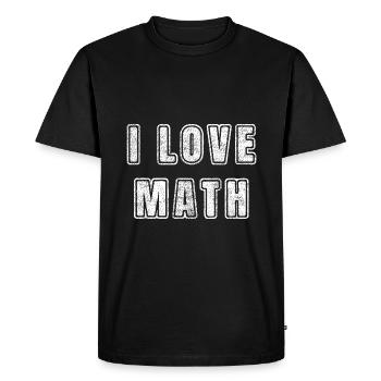 I Love Math Teaching School - Men's Premium Organic T-Shirt - black - Front - Nico (187cm)