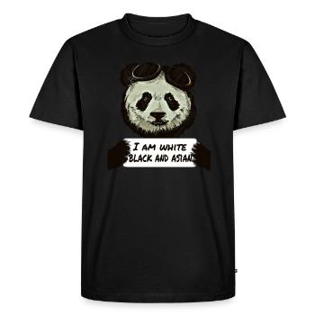 Cool Pilot Panda - Men's Premium Organic T-Shirt - black - Front - Nico (187cm)