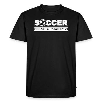 Football - T-shirt Premium bio Homme - noir - Devant - Nico (187cm)