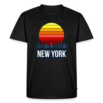 New York - T-shirt Premium bio Homme - noir - Devant - Nico (187cm)