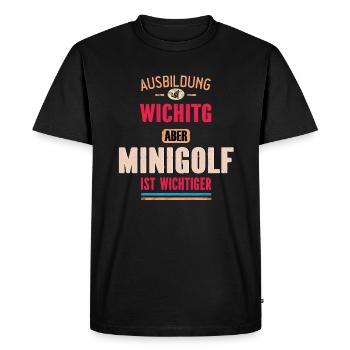 Dictons drôles Design Minigolf Cool Dicton - T-shirt Premium bio Homme - noir - Devant - Nico (187cm)