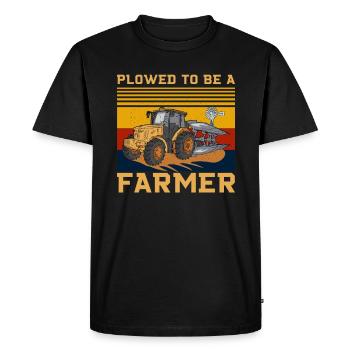 Labouré pour être agriculteur - T-shirt Premium bio Homme - noir - Devant - Nico (187cm)