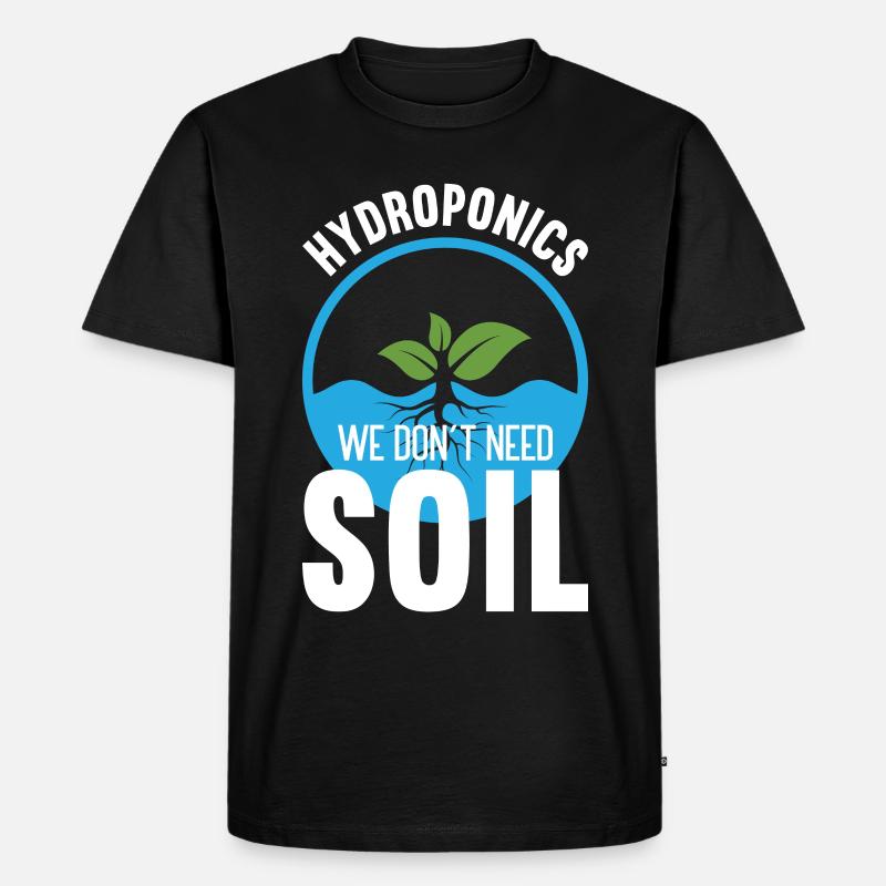 Hydroponik Indoor-Gartenbau - Männer Premium Bio T-Shirt - Schwarz