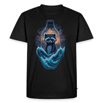 Flacon de raton laveur - T-shirt Premium bio Homme - noir - Devant - Nico (187cm)