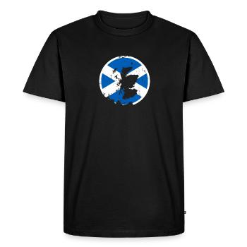 Scotland Vintage Map Scottish Flag - Men's Premium Organic T-Shirt - black - Front - Nico (187cm)