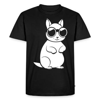 Funny Squirrel Wearing Sunglasses Squirrels - Men's Premium Organic T-Shirt - black - Front - Nico (187cm)