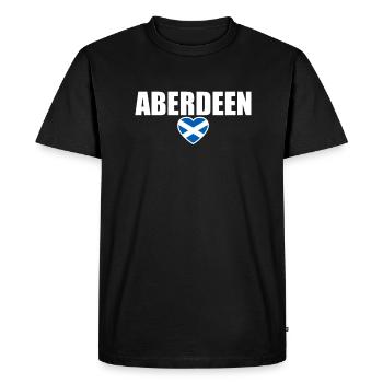 Aberdeen Scotland Scotland Flag Scottish - Men's Premium Organic T-Shirt - black - Front - Nico (187cm)