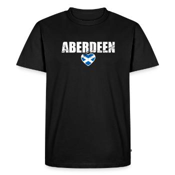 Aberdeen Écosse Vintage Drapeau de l’Écosse - T-shirt Premium bio Homme - noir - Devant - Nico (187cm)