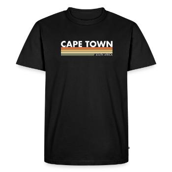 Cape Town Afrique du Sud Rétro Sud-africain - T-shirt Premium bio Homme - noir - Devant - Nico (187cm)
