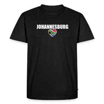 Johannesburg Afrique du Sud Drapeau sud-africain - T-shirt Premium bio Homme - noir - Devant - Nico (187cm)