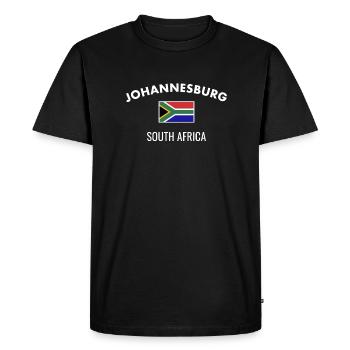 Johannesburg Afrique du Sud Drapeau sud-africain - T-shirt Premium bio Homme - noir - Devant - Nico (187cm)