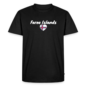Îles Féroé Îles Féroé Drapeau des Îles Féroé - T-shirt Premium bio Homme - noir - Devant - Nico (187cm)