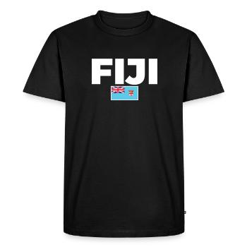 Fiji Fiji Fijian Flag Fijians - Men's Premium Organic T-Shirt - black - Front - Nico (187cm)