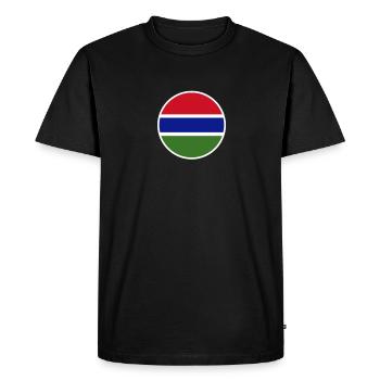 Gambie Drapeau gambien Gambier - T-shirt Premium bio Homme - noir - Devant - Nico (187cm)