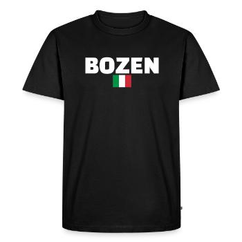 Bolzano Italie Drapeau italien Italien - T-shirt Premium bio Homme - noir - Devant - Nico (187cm)