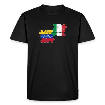 Venezuela Italie Drapeau Italiens Vénézuéliens - T-shirt Premium bio Homme - noir - Devant - Nico (187cm)