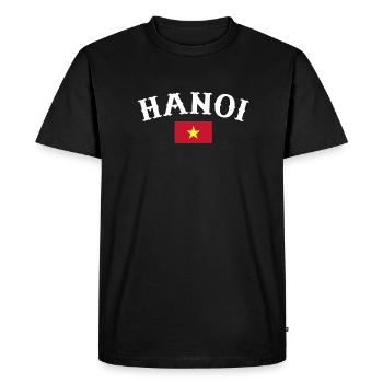 Hanoï Vietnam Drapeau vietnamien - T-shirt Premium bio Homme - noir - Devant - Nico (187cm)