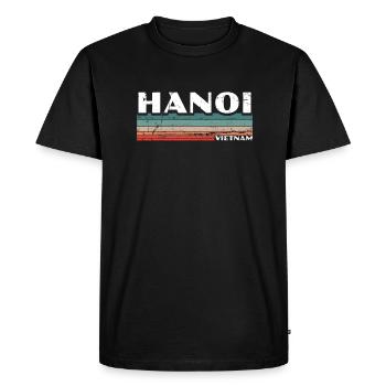 Hanoi Vietnam Vintage Vietnamien Vietnamien - T-shirt Premium bio Homme - noir - Devant - Nico (187cm)