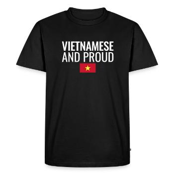 Vietnamien et fier Vietnam Drapeau vietnamien - T-shirt Premium bio Homme - noir - Devant - Nico (187cm)